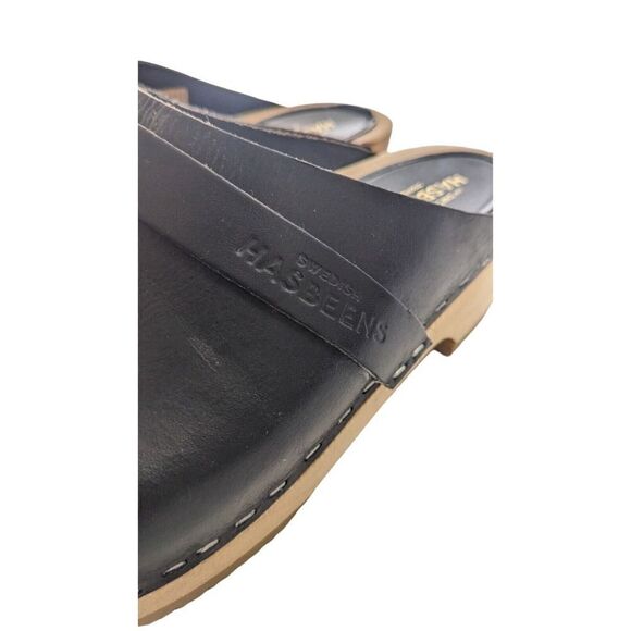 Swedish Hasbeens‎ 37 Husband Clogs Black Mule - Picture 3 of 8